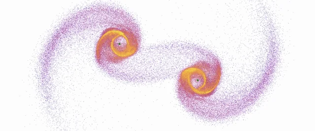 Simulation render for brown dwarf formation study