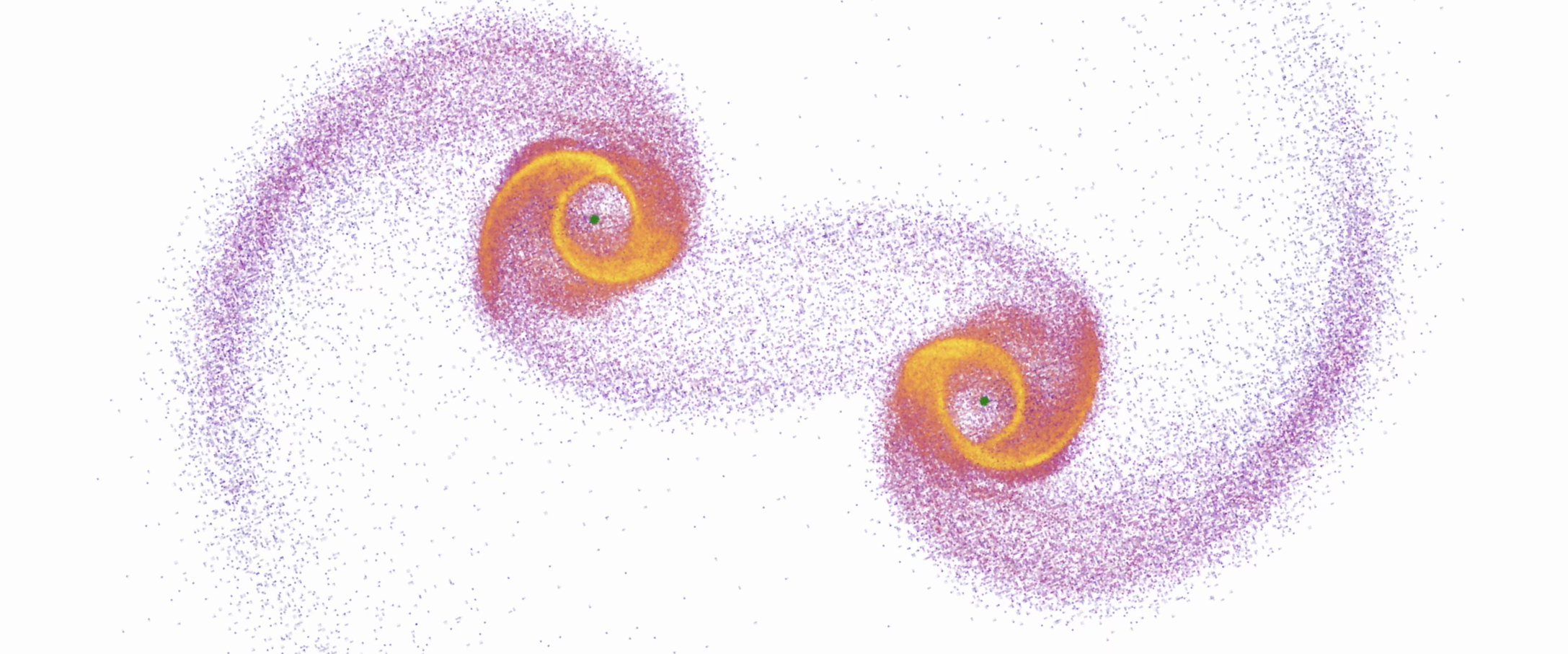 Simulation render for brown dwarf formation study